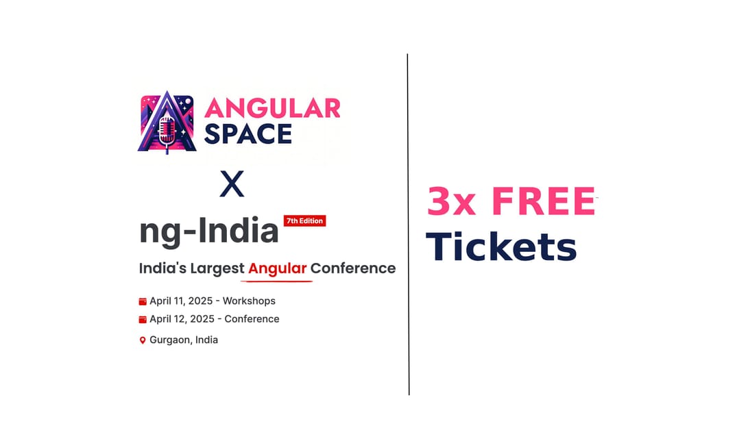 ng-India Conf tickets 3x Giveaway!
